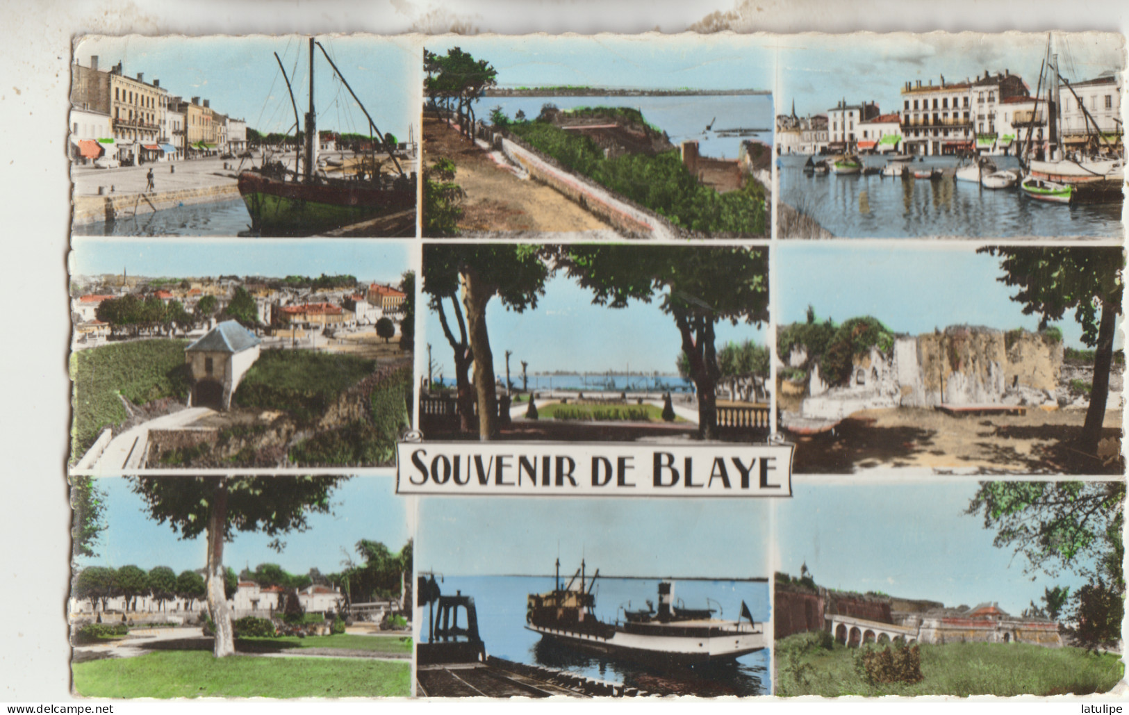 Blaye 33 Carte Circulée Timbrée  ( Multivues 9 ) Souvenir - Blaye