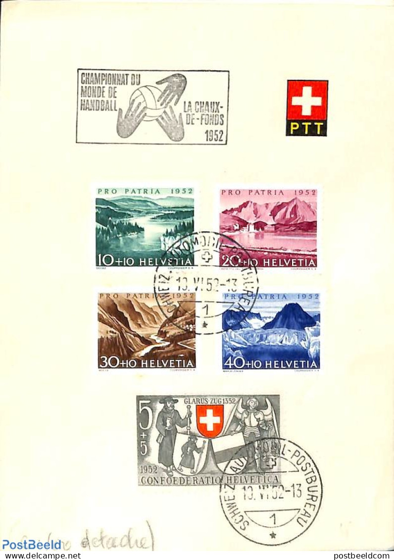 Switzerland 1952 Postale From La Chaux De Fonds, Postal History - Brieven En Documenten
