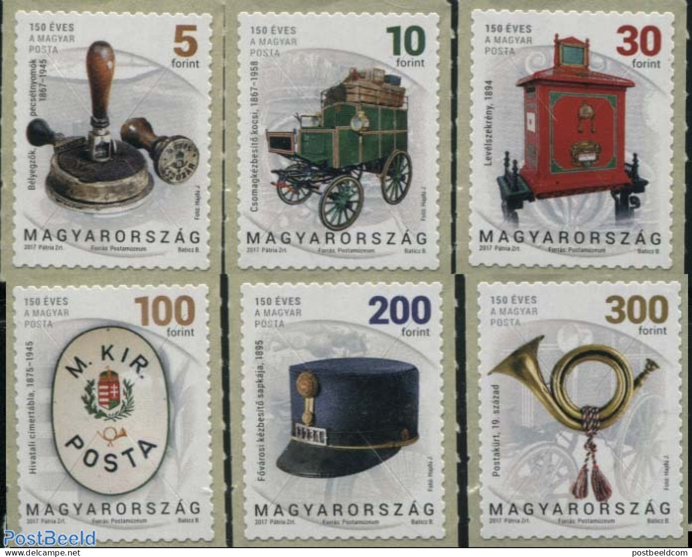 Hungary 2017 150 Years Post 6v S-a, Mint NH, Transport - Mail Boxes - Post - Coaches - Ongebruikt