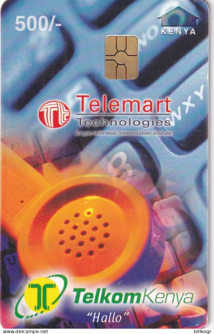 KENYA - Telemart Technologies, Telecom Kenya Telecard 500/-, Exp.date 31/12/00, Used - Kenya