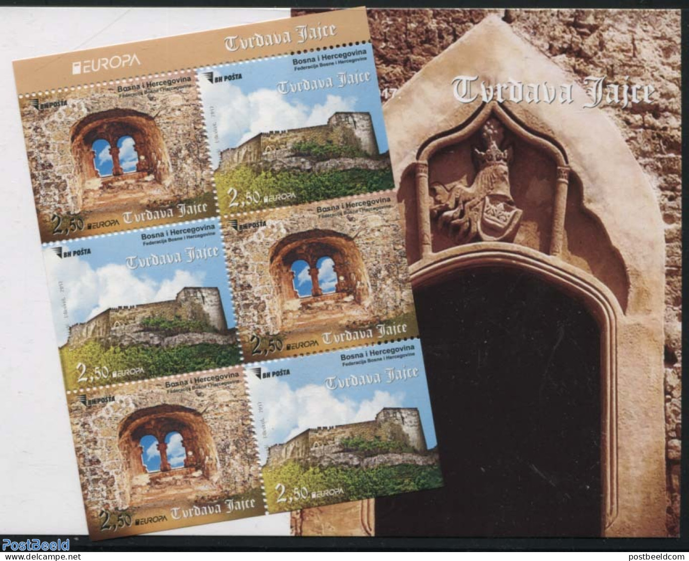 Bosnia Herzegovina 2017 Europa, Castles Booklet, Mint NH, History - Europa (cept) - Stamp Booklets - Art - Castles & F.. - Non Classificati