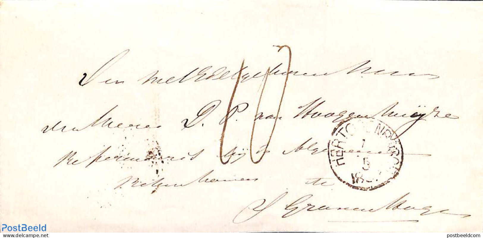 Netherlands 1867 Folding Cover From 's Hertogenbosch , Postal History - Covers & Documents