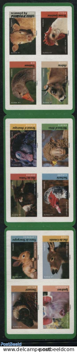 France 2017 Farm Animals 12v S-a In Booklet, Mint NH, Nature - Animals (others & Mixed) - Birds - Cattle - Ducks - Pou.. - Ongebruikt