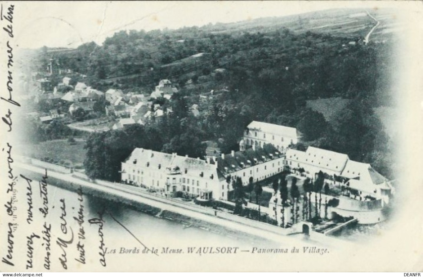 WAULSORT : Précurseur : Les Bords De La Meuse. WAULSORT. - Panorama Du Village. Carte Peu Courante. - Hastiere