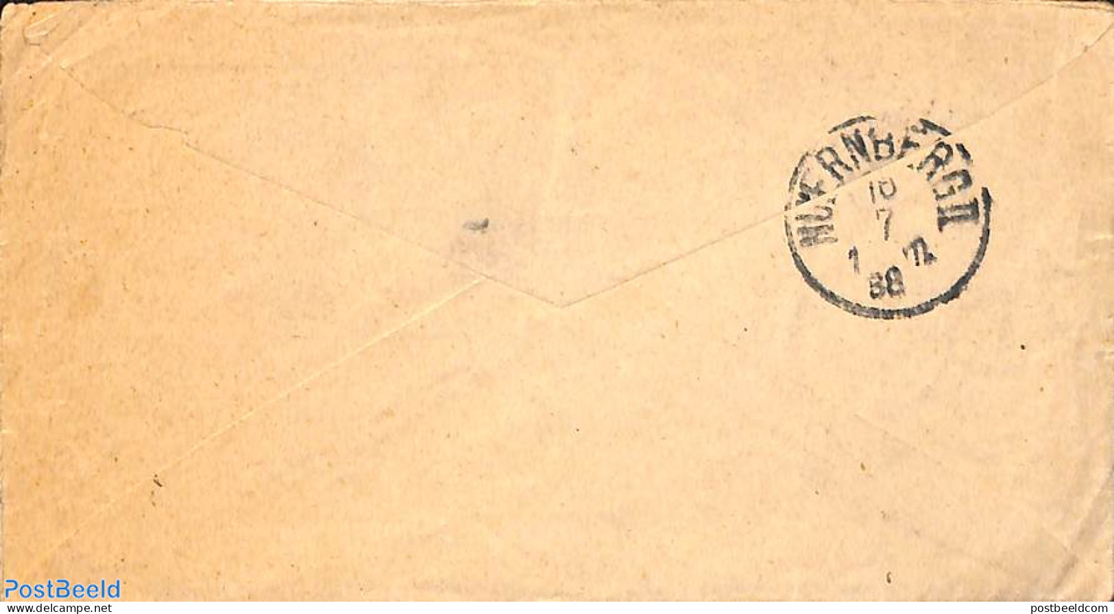 Netherlands 1888 Cover From Rotterdam To Nuremberg With Its Postmark, Postal History - Covers & Documents