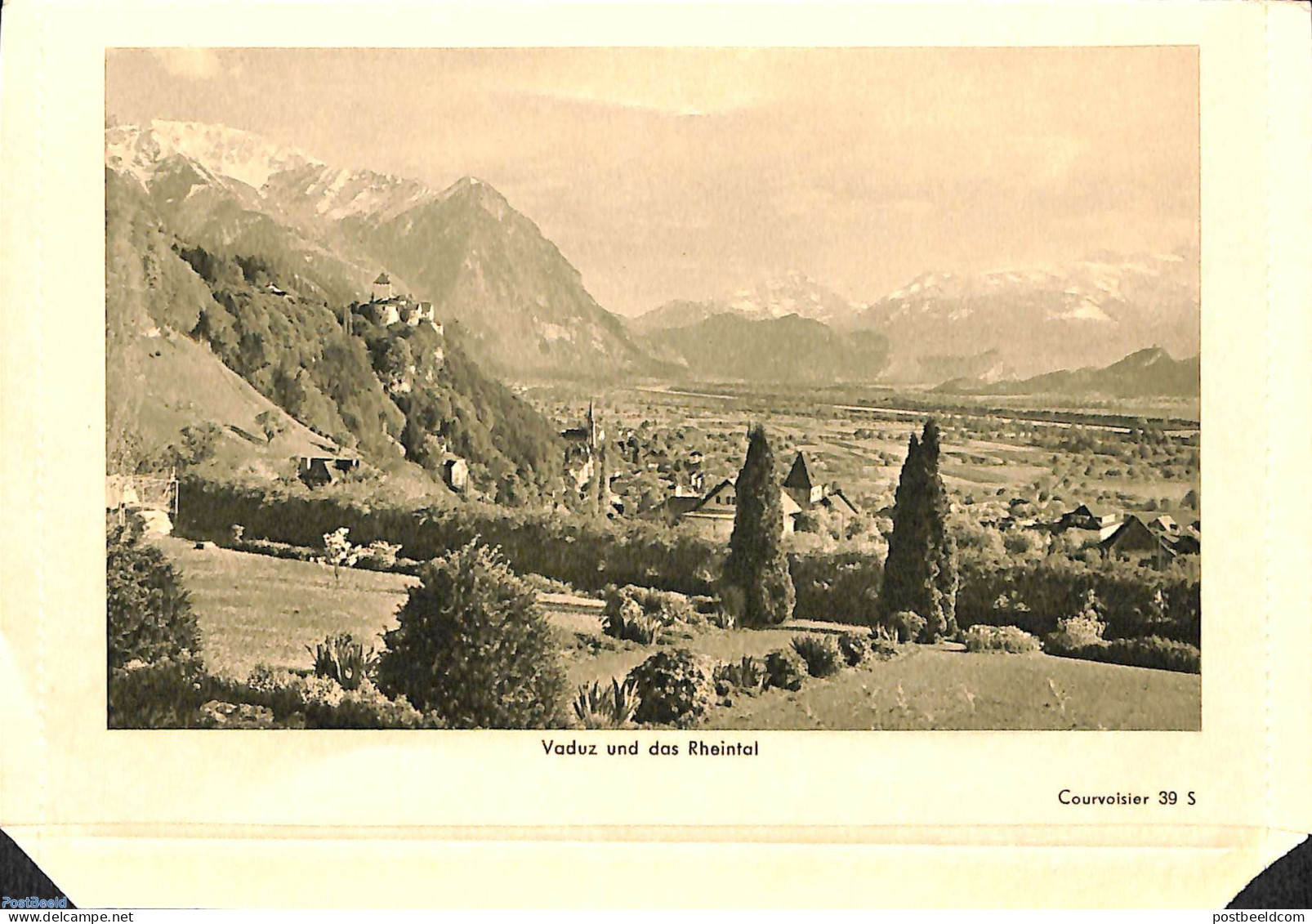 Liechtenstein 1939 Card Letter 20Rp, Unused Postal Stationary, Flowers & Plants - Brieven En Documenten