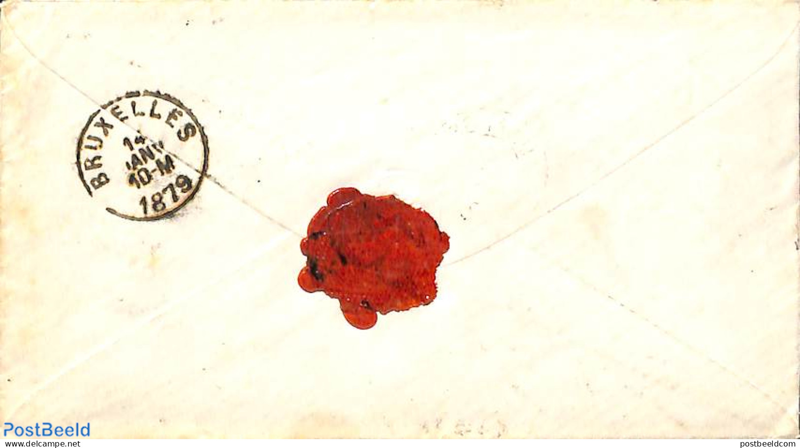 Netherlands 1879 Small Envelope From Maarsen To Brussels, See Both Postmarks. , Postal History - Covers & Documents
