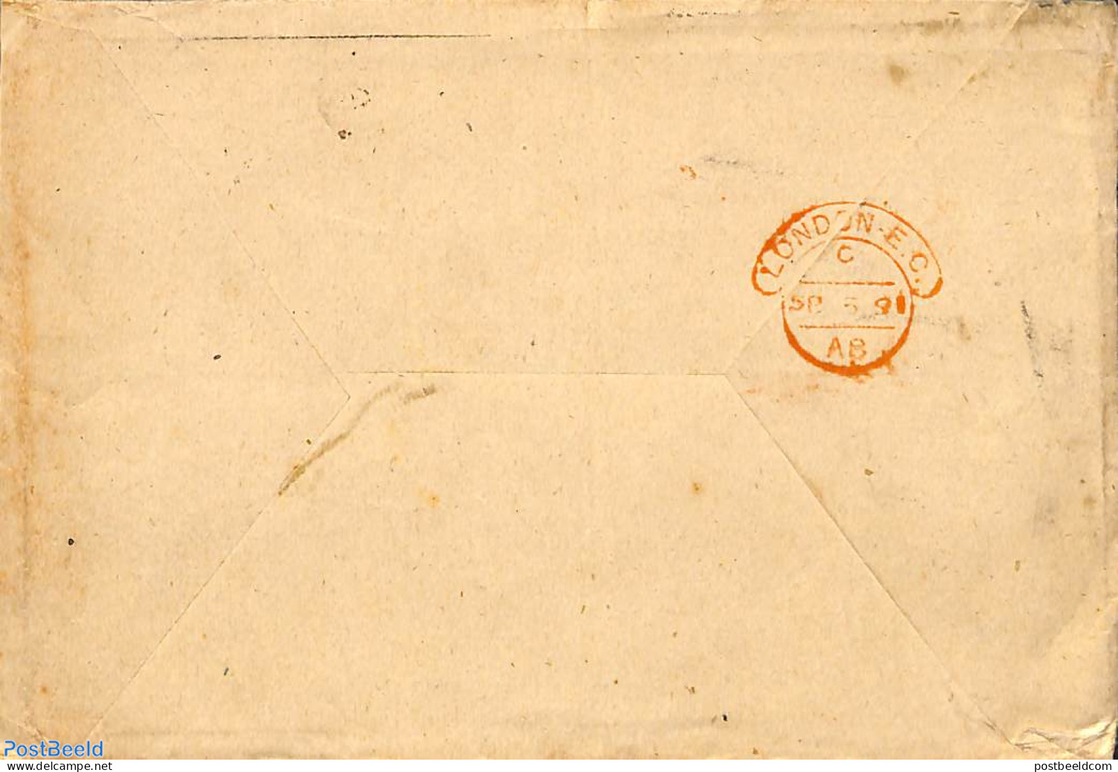 Netherlands 1891 Cover From Amsterdam To London. Puntstempel 5, Postal History - Brieven En Documenten