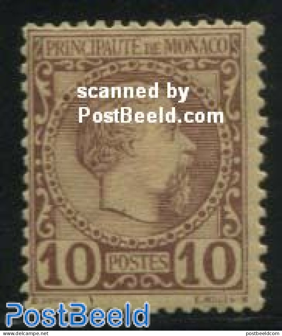 Monaco 1885 10c, Stamp Out Of Set, Unused (hinged) - Neufs