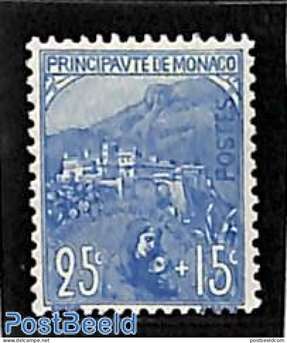 Monaco 1919 25c+15c, Stamp Out Of Set, Unused (hinged), History - World War I - Nuovi