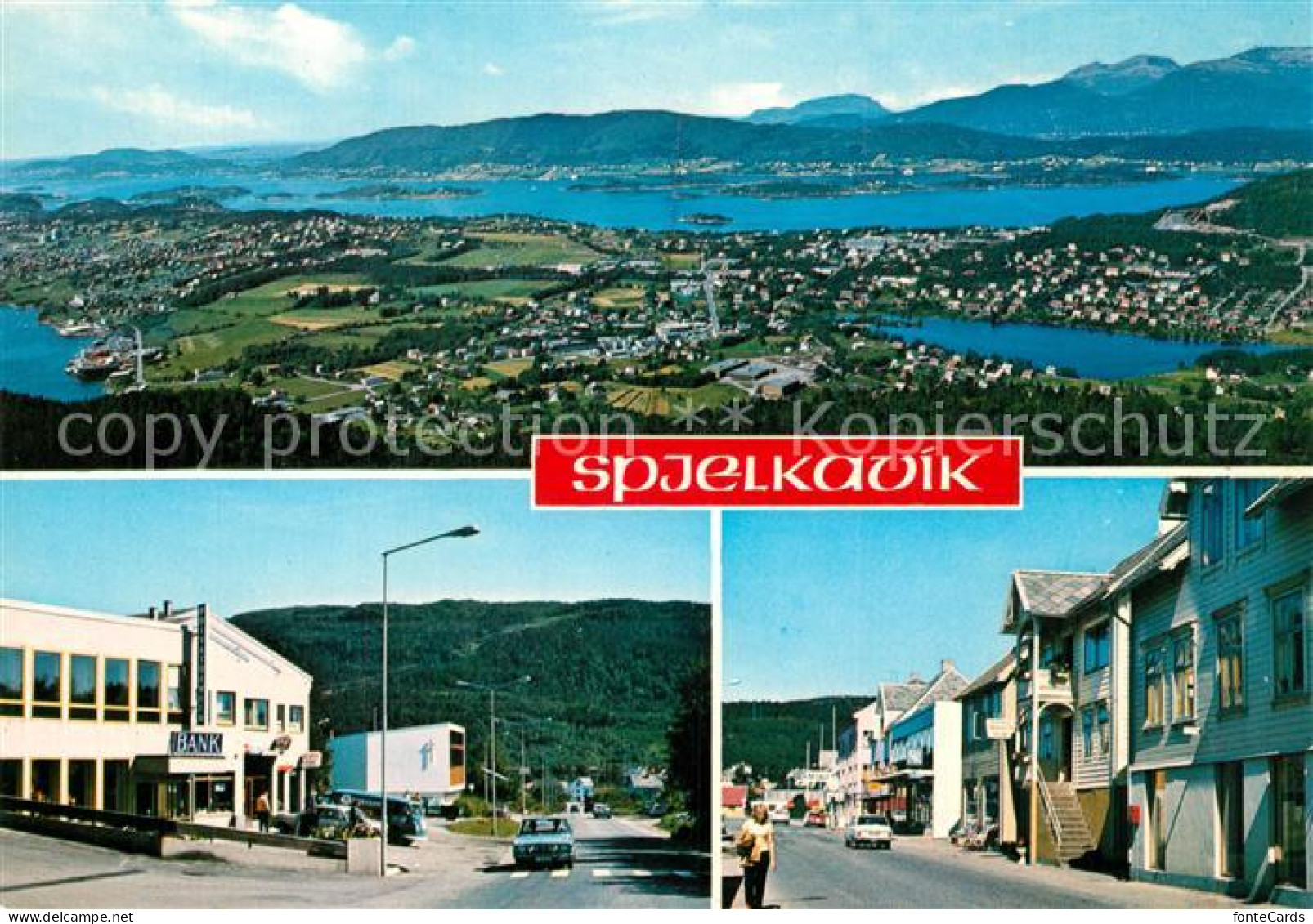 73599463 Spjelkavik Panorama Strassenpartie Bank  - Norvège