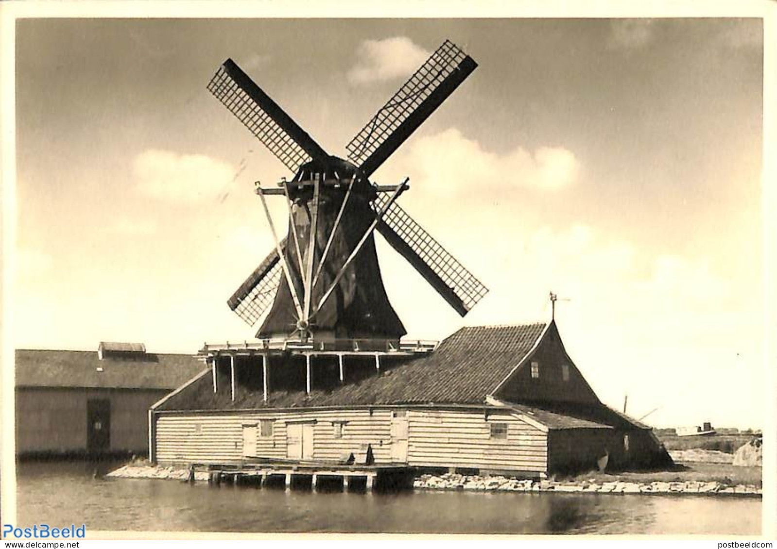 Netherlands 1946 Postcard 5c On 7,5c, Molenreeks Nr. 13, Het Kalf, Unused Postal Stationary, Mills (Wind & Water) - Storia Postale