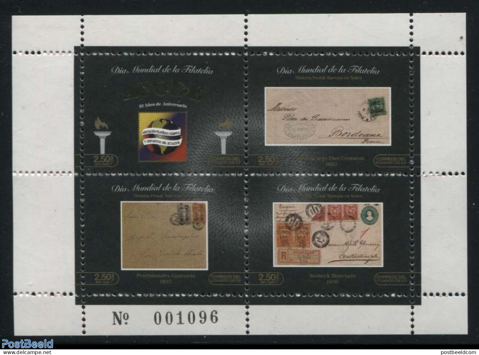 Ecuador 2017 AFODE, Philately 4v M/s, Mint NH, Philately - Stamps On Stamps - Postzegels Op Postzegels