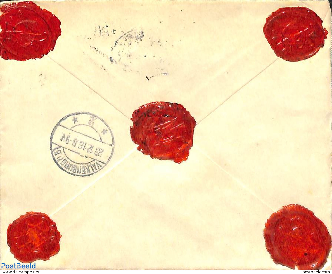 Netherlands 1916 Registered Letter From 's Gravenpolder To Valkenburg, Postal History - Storia Postale