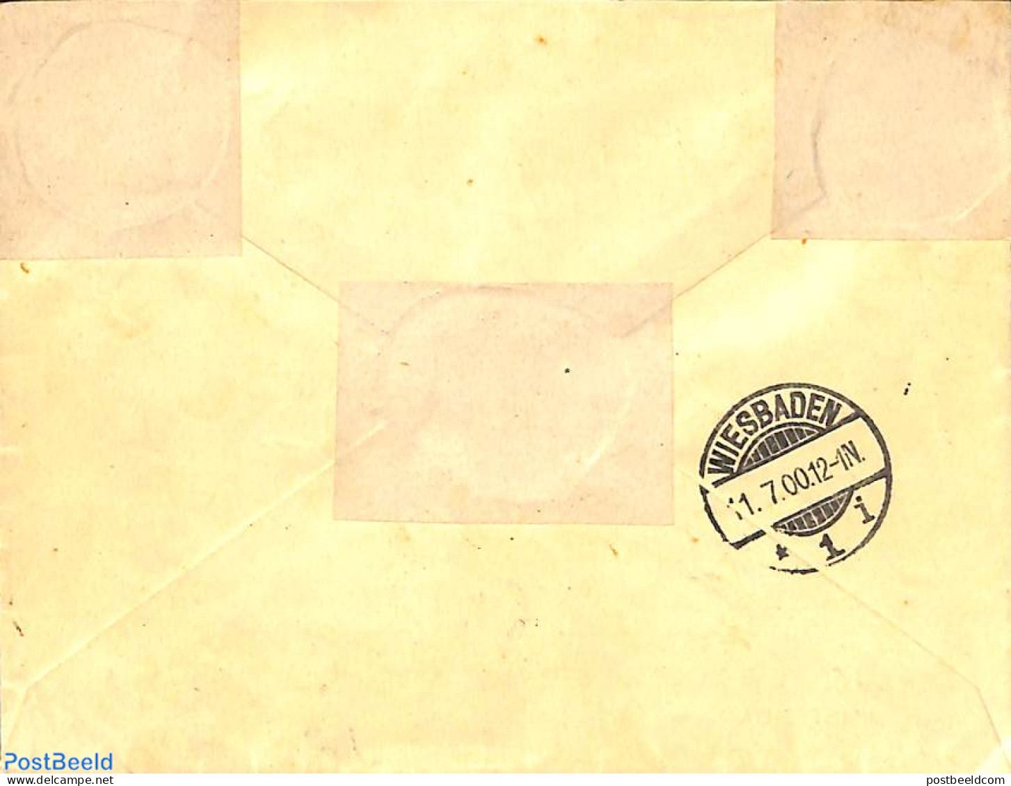 Netherlands 1900 Registered Letter From Amsterdam To Wiesbaden , Postal History - Briefe U. Dokumente