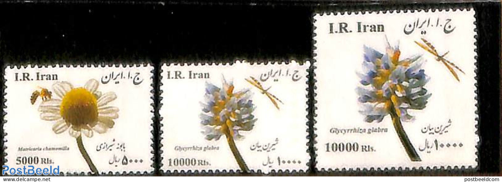 Iran/Persia 2017 Medical Flowers 3v, Mint NH, Nature - Flowers & Plants - Irán