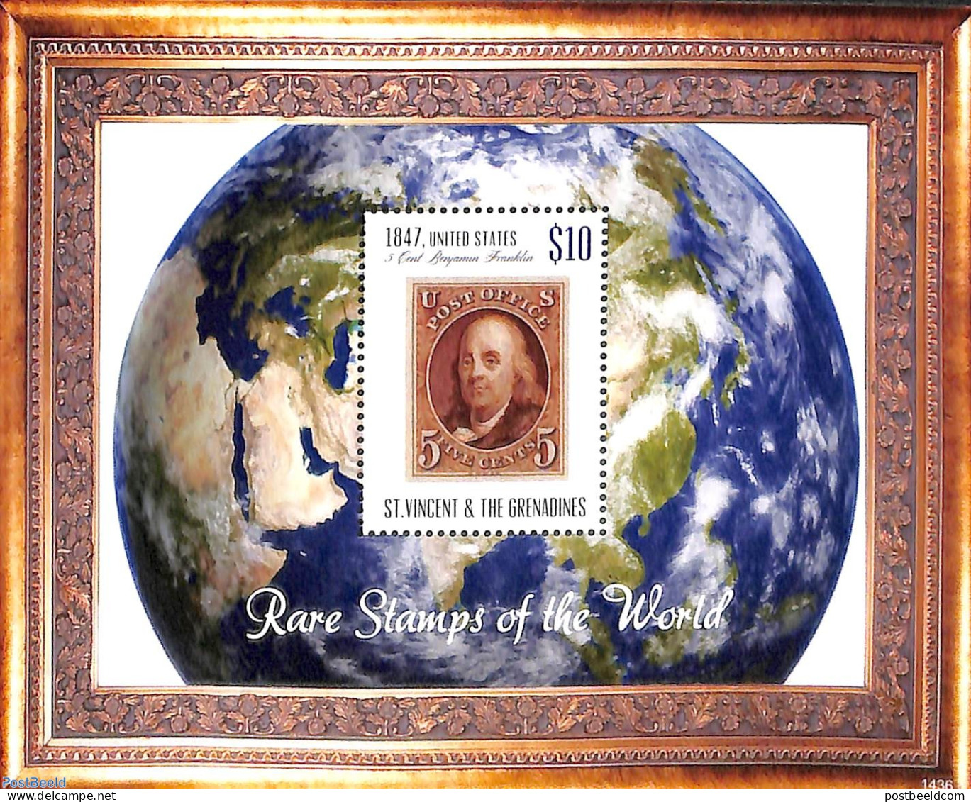 Saint Vincent 2014 Rare Stamps Of The World S/s, Mint NH, Various - Stamps On Stamps - Globes - Stamps On Stamps