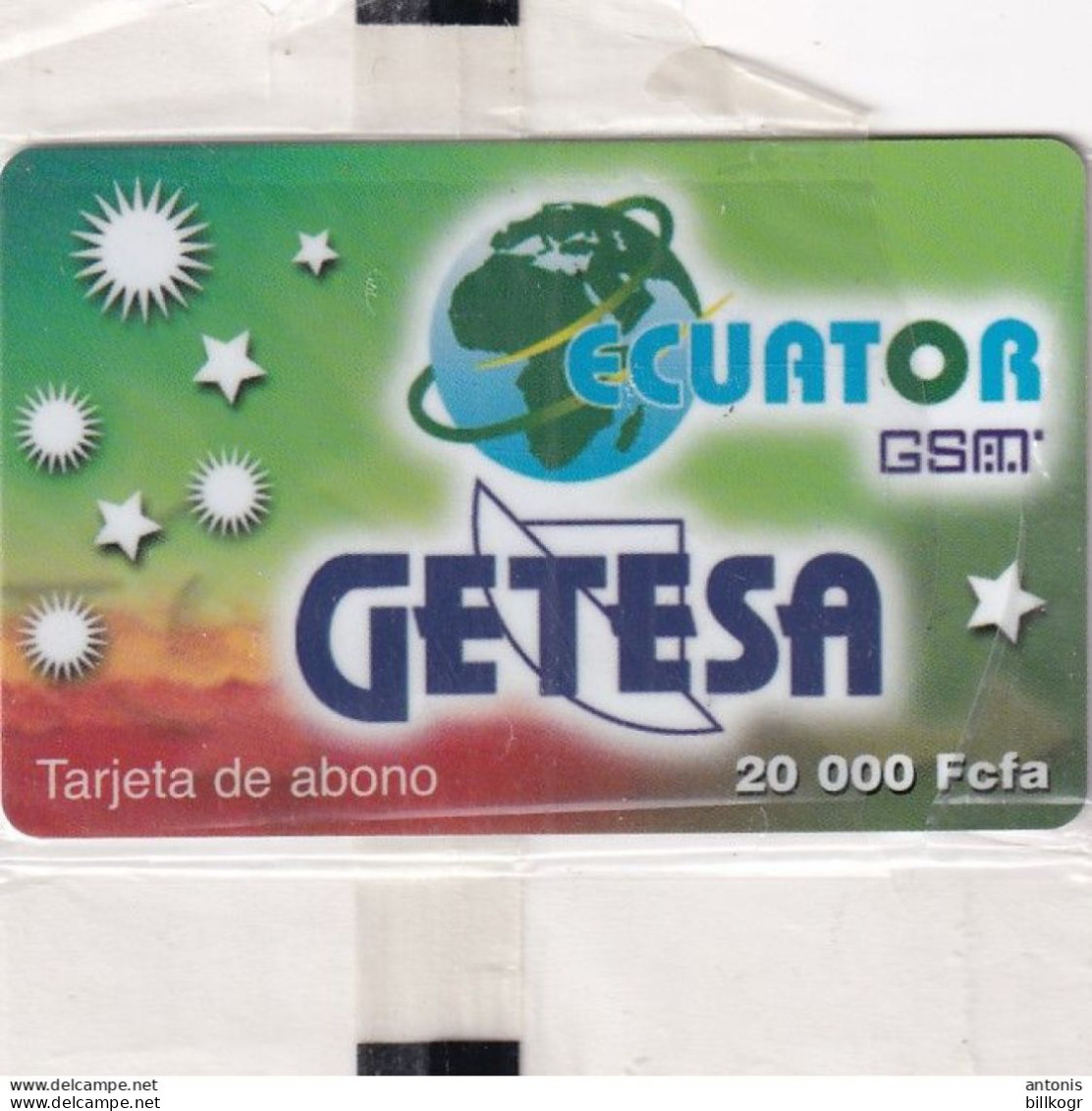 EQUATORIAL GUINEA - Getesa Prepaid Card 20000 Fcfa(plastic), Mint - Equatoriaal Guinea