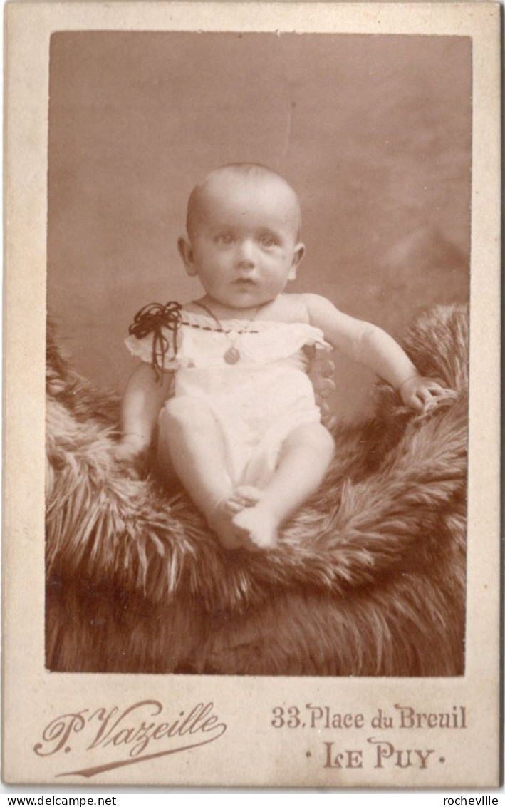 Portrait C.D.V. Enfant  PAUL 1908 Photo  P. Vazeille  Le PUY-en-Velay - Identifizierten Personen