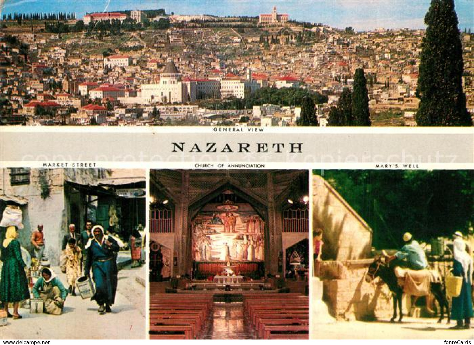 73591847 Nazareth Israel Genaral View Market Street Church Of Annunciation Mary' - Israel