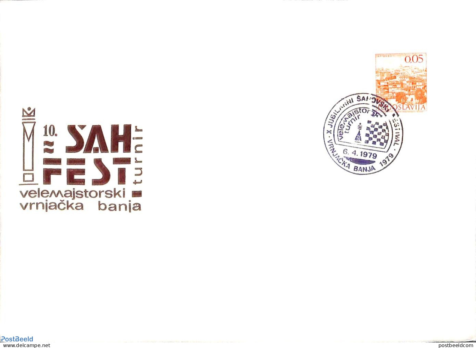 Yugoslavia 1979 Chess Festival Vrnjacka Banja, Postal History, Sport - Chess - Storia Postale