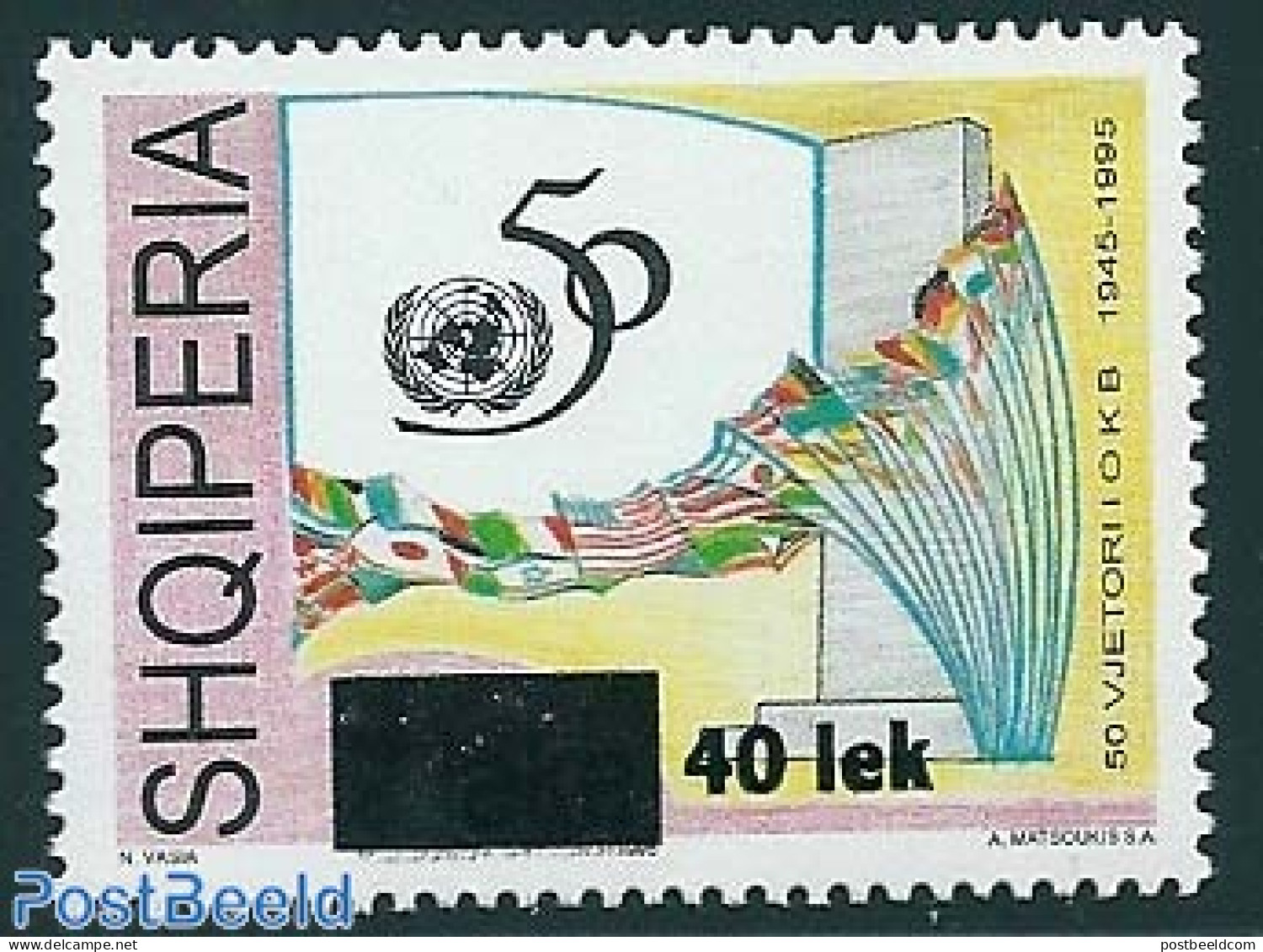 Albania 2006 40L On 2L, Stamp Out Of Set, Mint NH, History - United Nations - Albanien