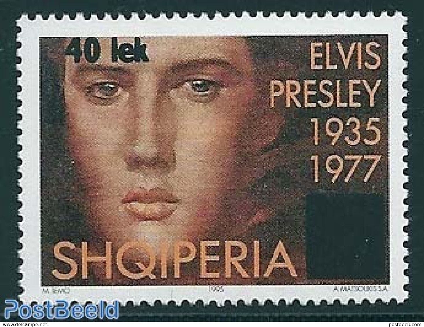 Albania 2006 40L On 3L, Stamp Out Of Set, Mint NH, Performance Art - Elvis Presley - Music - Popular Music - Elvis Presley