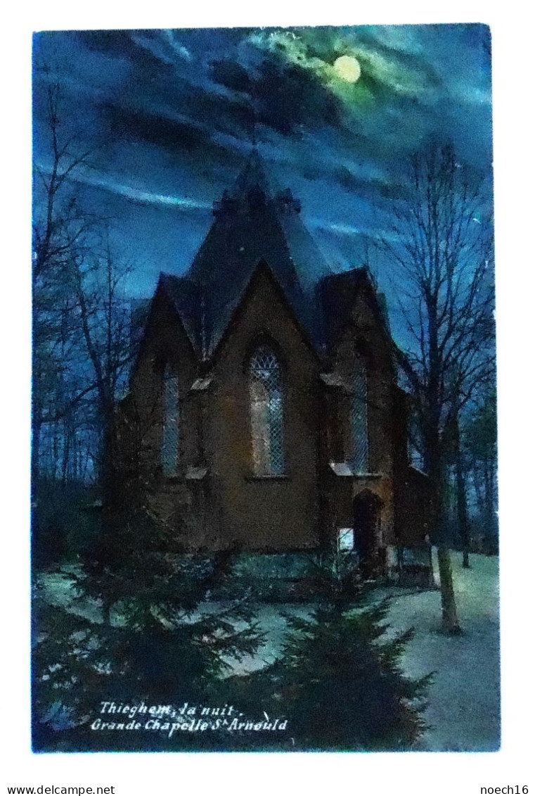 CPA Thieghem, La Nuit. Grande Chapelle St Arnould - Anzegem