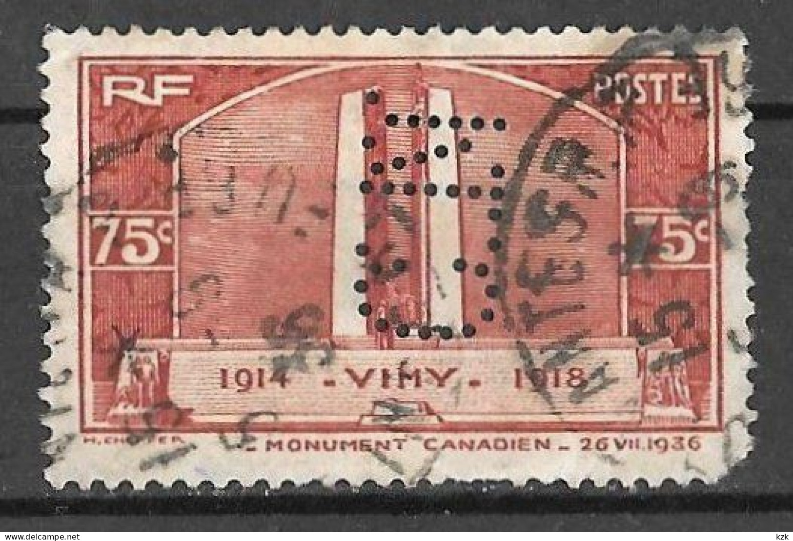 863	N°	316	Perforé	-	CN 294	-	COMPTOIR NATIONAL D'ESCOMPTE - Used Stamps