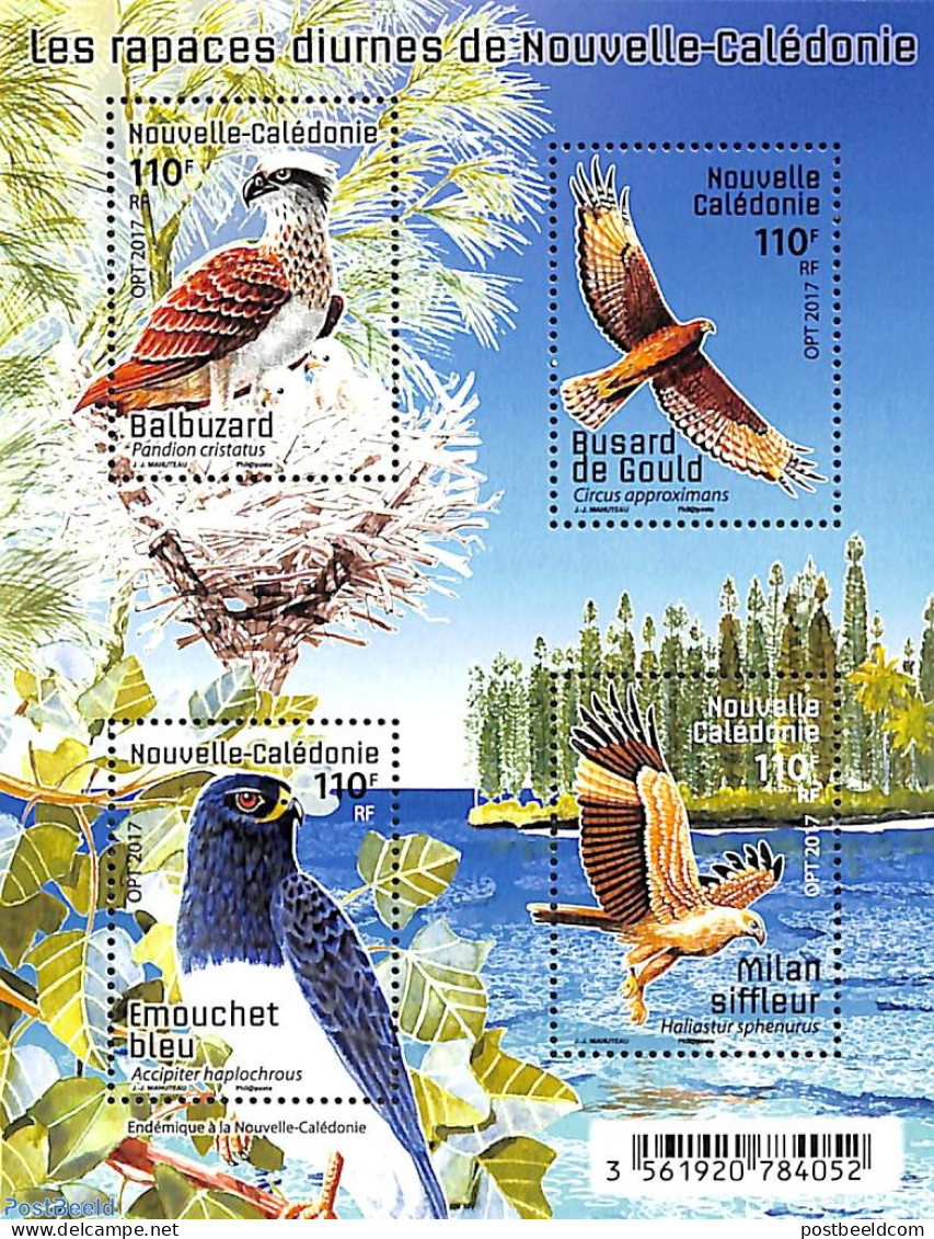 New Caledonia 2017 Birds Of Prey S/s, Mint NH, Nature - Birds - Birds Of Prey - Ongebruikt