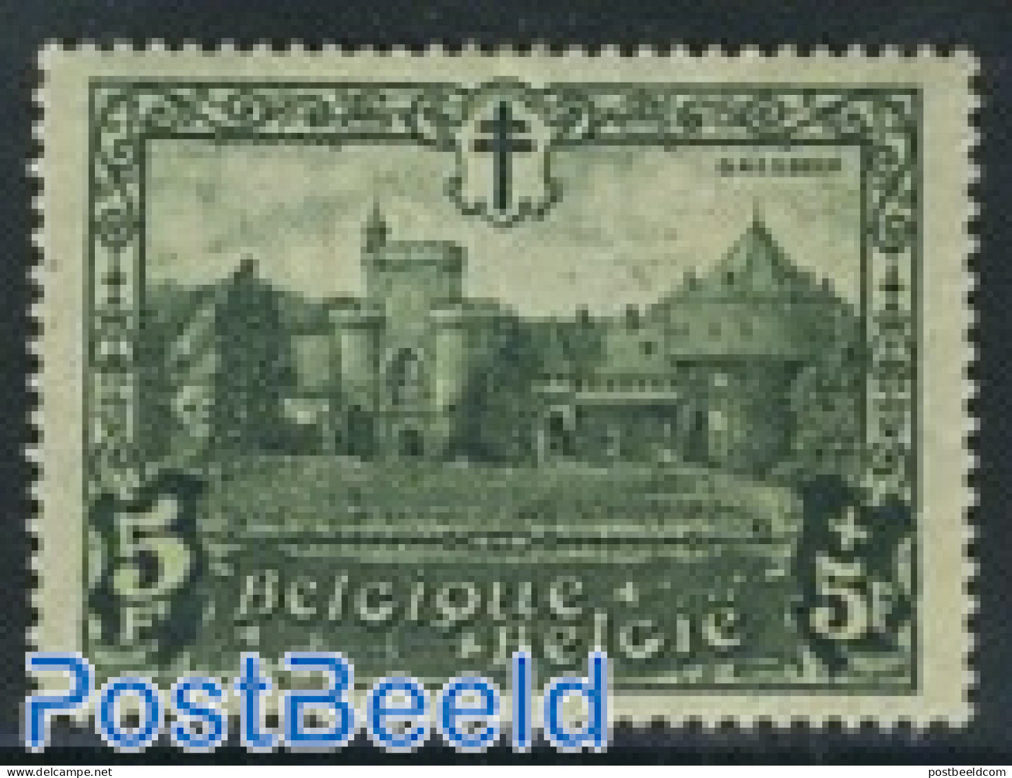 Belgium 1930 5Fr, Stamp Out Of Set, Mint NH, Art - Castles & Fortifications - Neufs