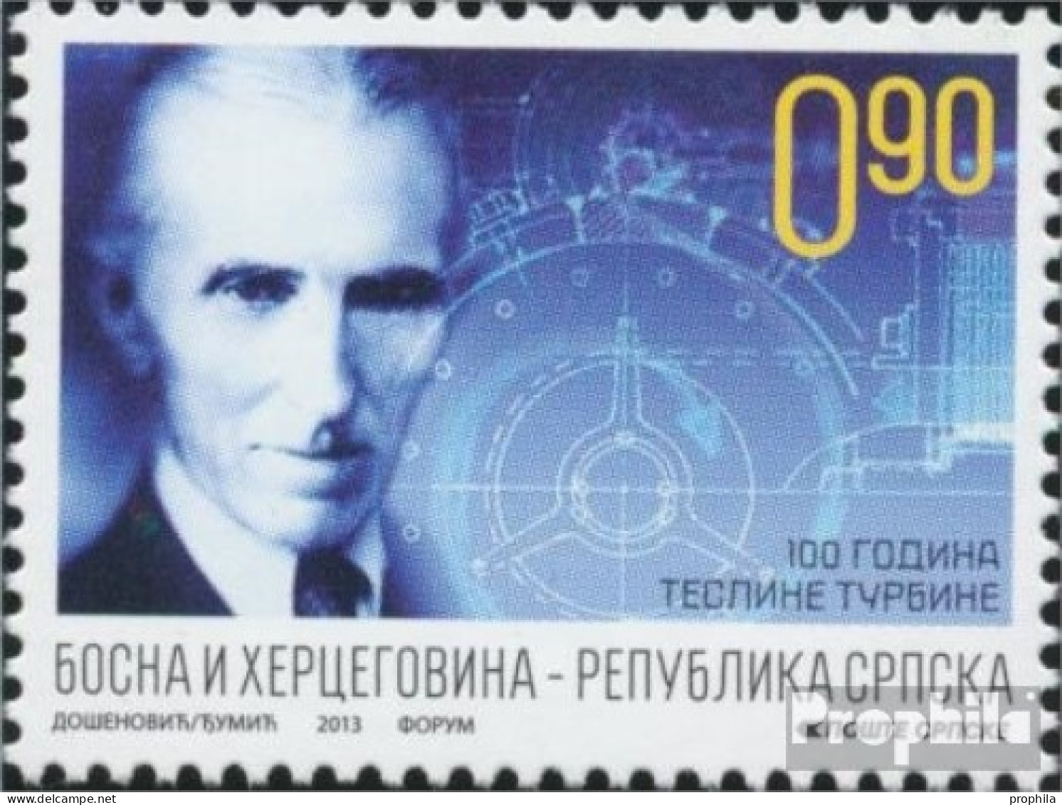 Bosnien - Serbische Republ. 612 (kompl.Ausg.) Postfrisch 2013 Nikola Tesla - Bosnie-Herzegovine
