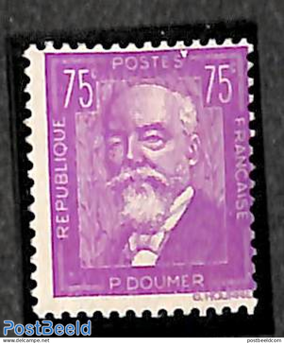 France 1933 75c, Stamp Out Of Set, Unused (hinged), History - Politicians - Nuevos