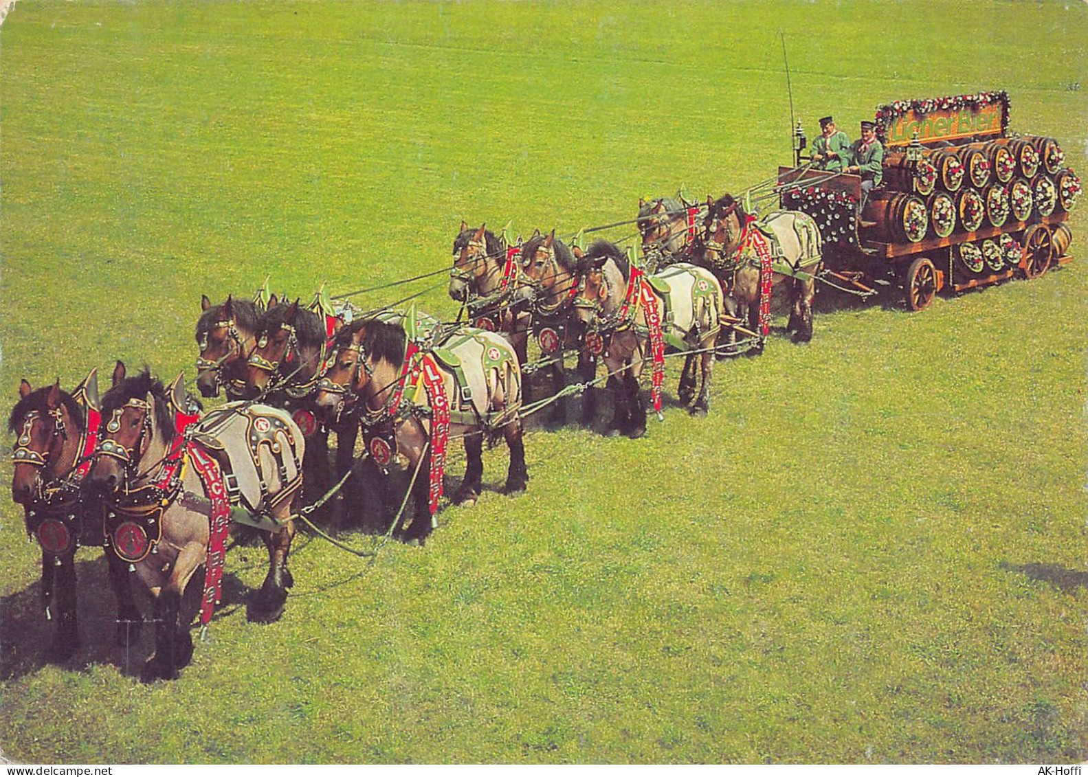 AK / Ansichtskarte Lich / Hessen Achterzug Brauerei Ihring Melchior KG Licher Bier Belgische Kaltblueter - Chevaux