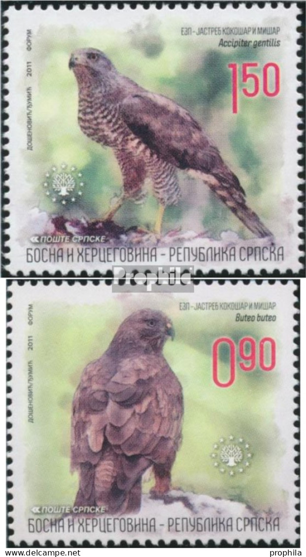 Bosnien - Serbische Republ. 547-548 (kompl.Ausg.) Postfrisch 2011 Greifvögel - Bosnie-Herzegovine