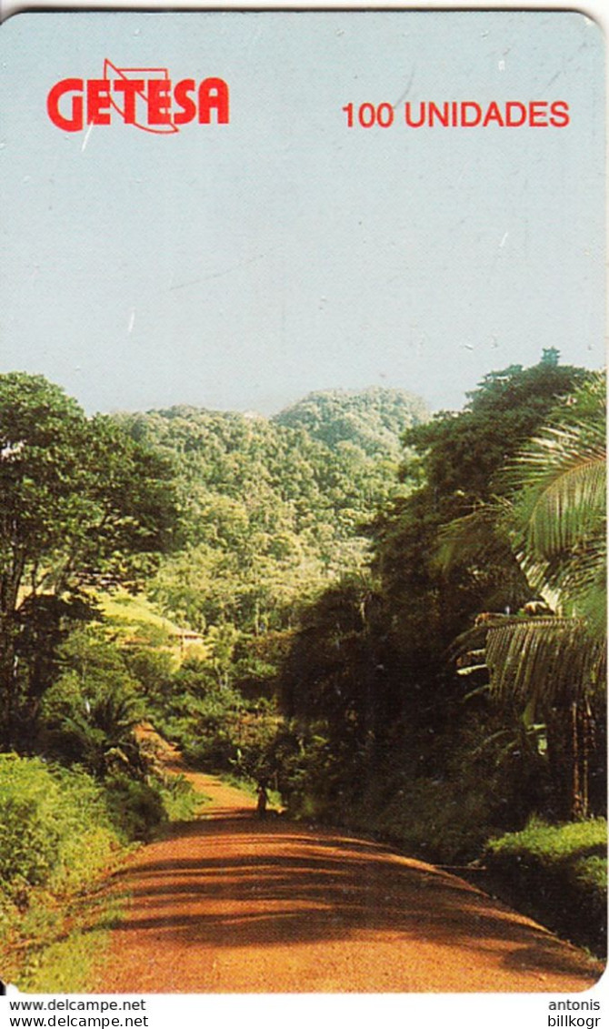 EQUATORIAL GUINEA(chip) - Country Landscape, Used - Guinée-Equatoriale