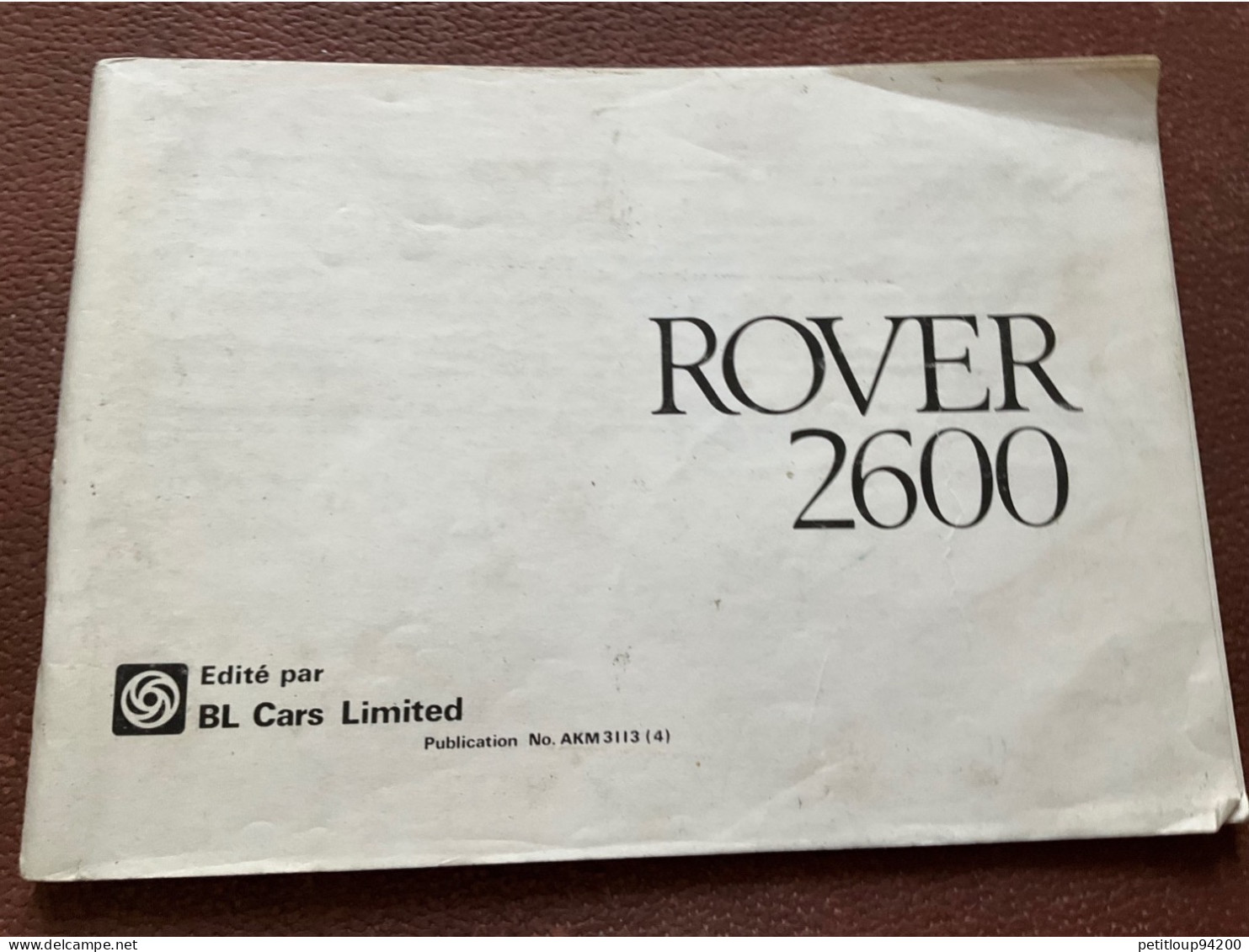 (33) DOCUMENT COMMERCIAL Manuel D’Entretien  ROVER 2600 - Auto's