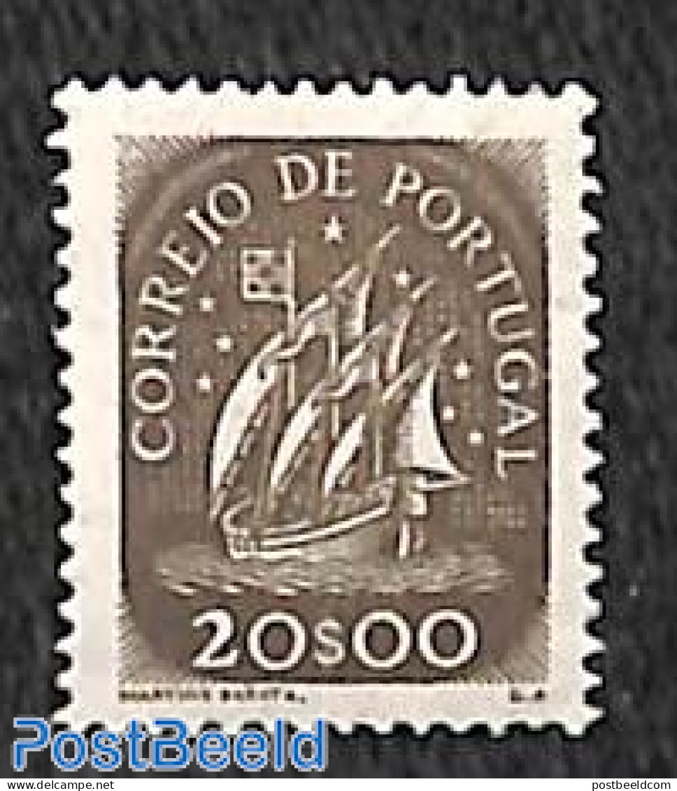 Portugal 1943 20.00E, Stamp Out Of Set, Unused (hinged), Ships And Boats - Nuevos