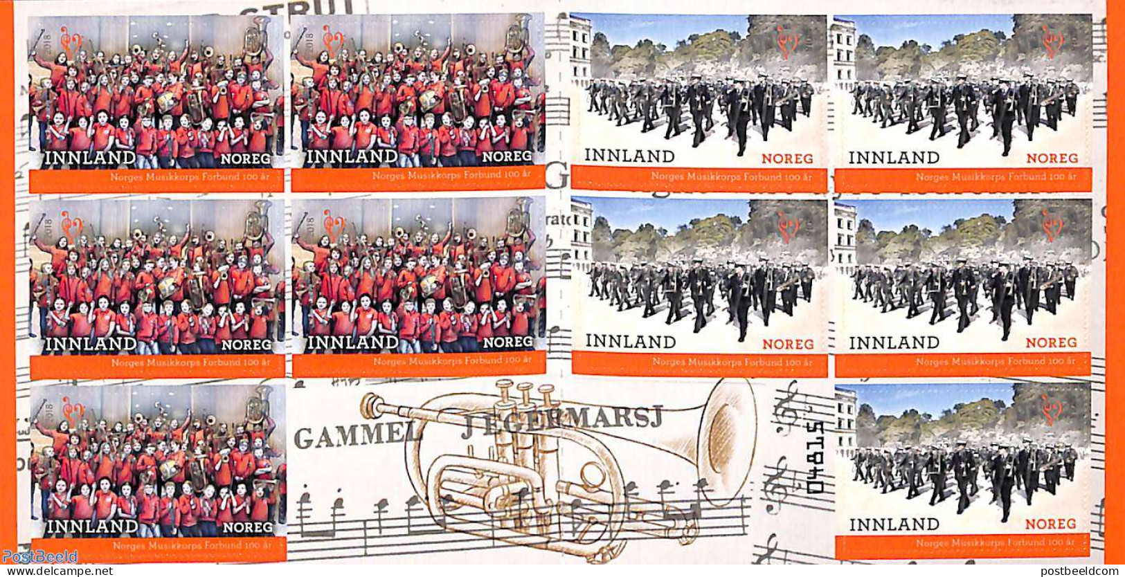 Norway 2018 Music Bands Booklet S-a, Mint NH, Performance Art - Music - Stamp Booklets - Nuovi