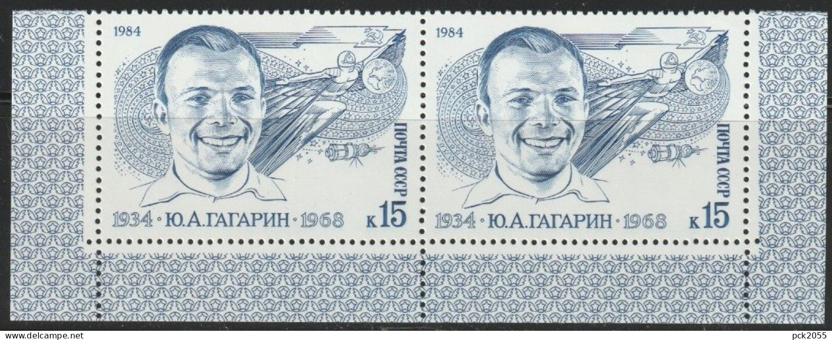 UdSSR 1984 MiNr.5361 Paar ** Postfrisch 50.Geb. Gagarin ( R 306 ) Günstige Versandkosten - Neufs