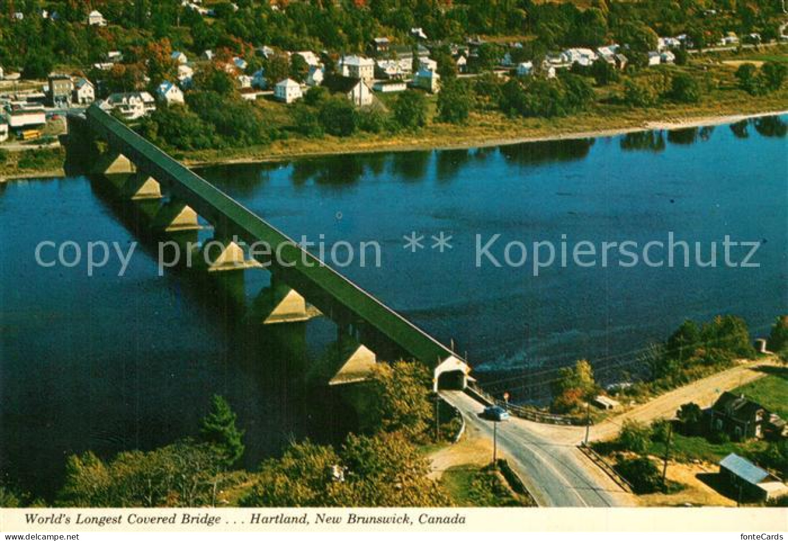 73577190 New Brunswick Nouveau Brunswick Hartland Bridge Crossing Saint John Riv - Unclassified