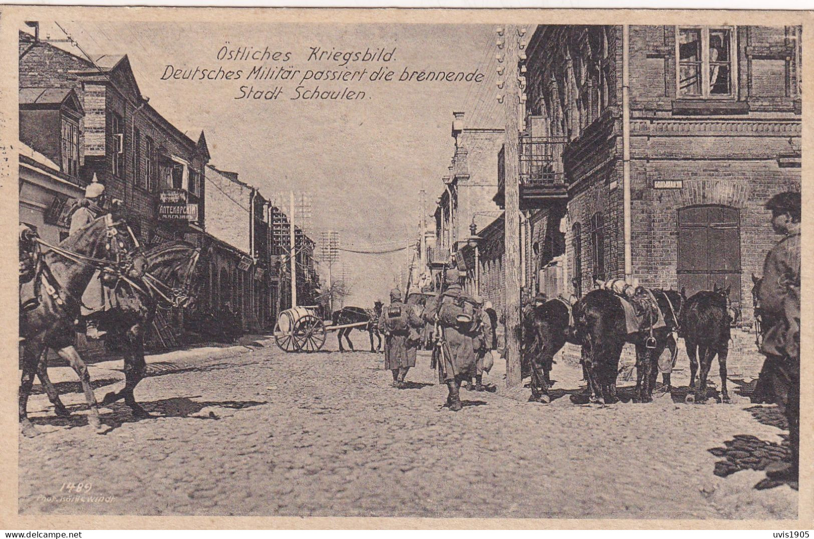 Schaulen.Shiauliai.Geman Troops. - Lithuania