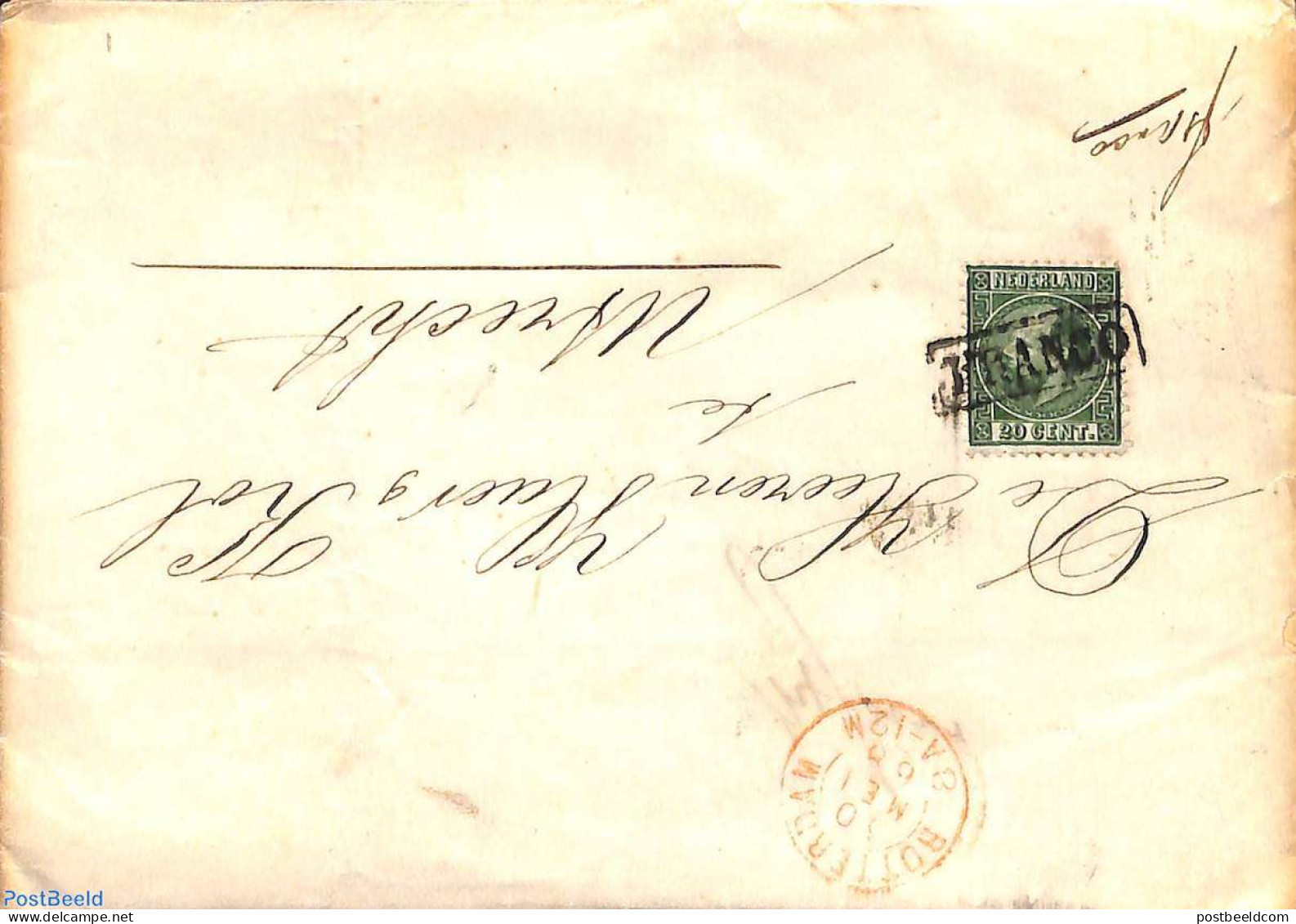 Netherlands 1868 Letter From Rotterdam To Utrecht, Postal History - Covers & Documents