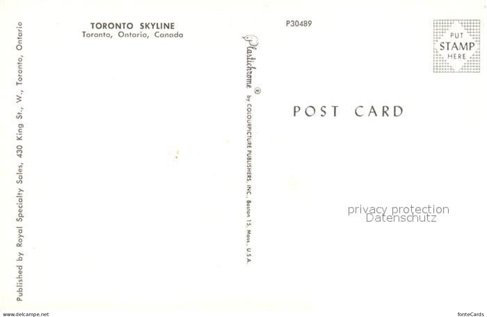 73573104 Toronto Canada Skyline Toronto Canada - Unclassified