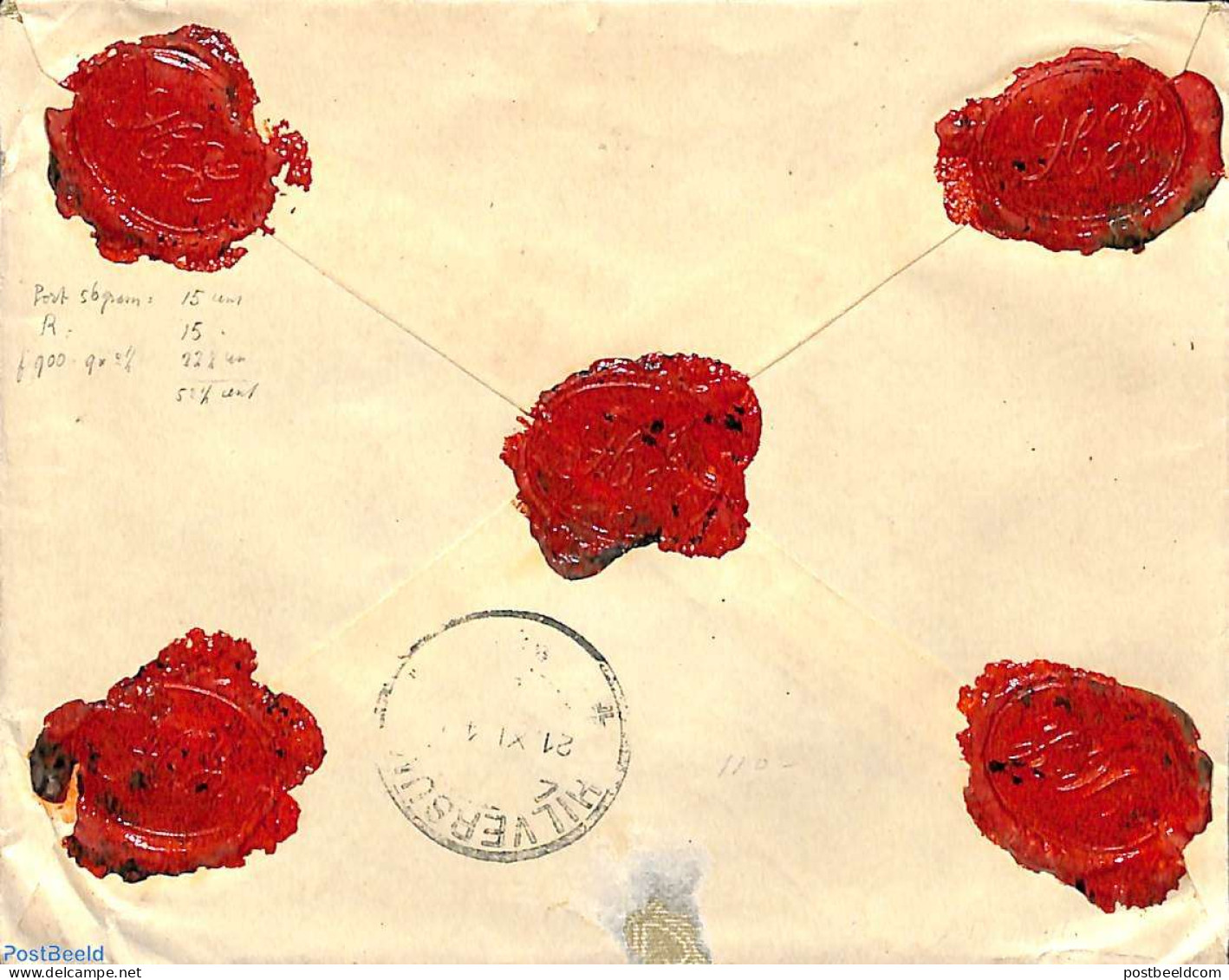 Netherlands 1923 Registered Letter From STOMPETOREN To Hilversum, Postal History - Cartas & Documentos