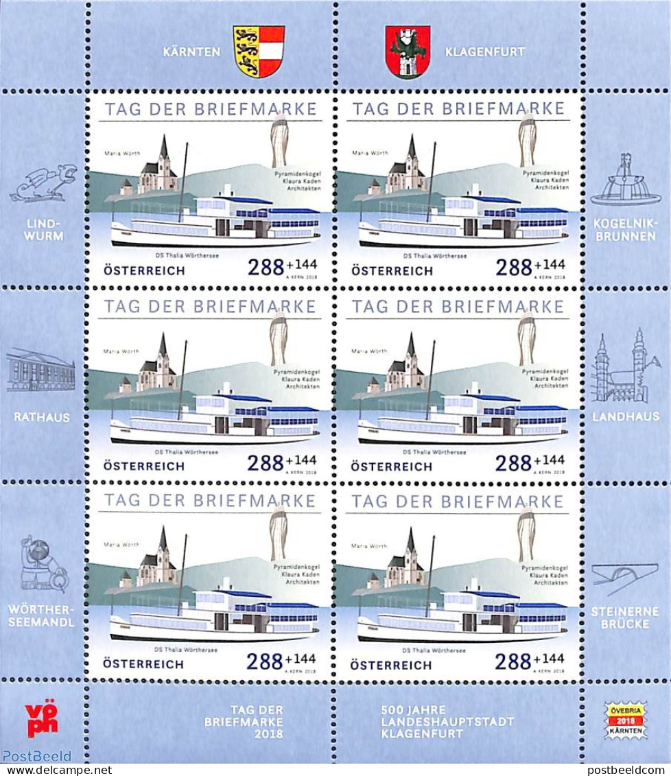 Austria 2018 Stamp Day M/s, Mint NH, History - Transport - American Presidents - Stamp Day - Ships And Boats - Art - M.. - Nuovi