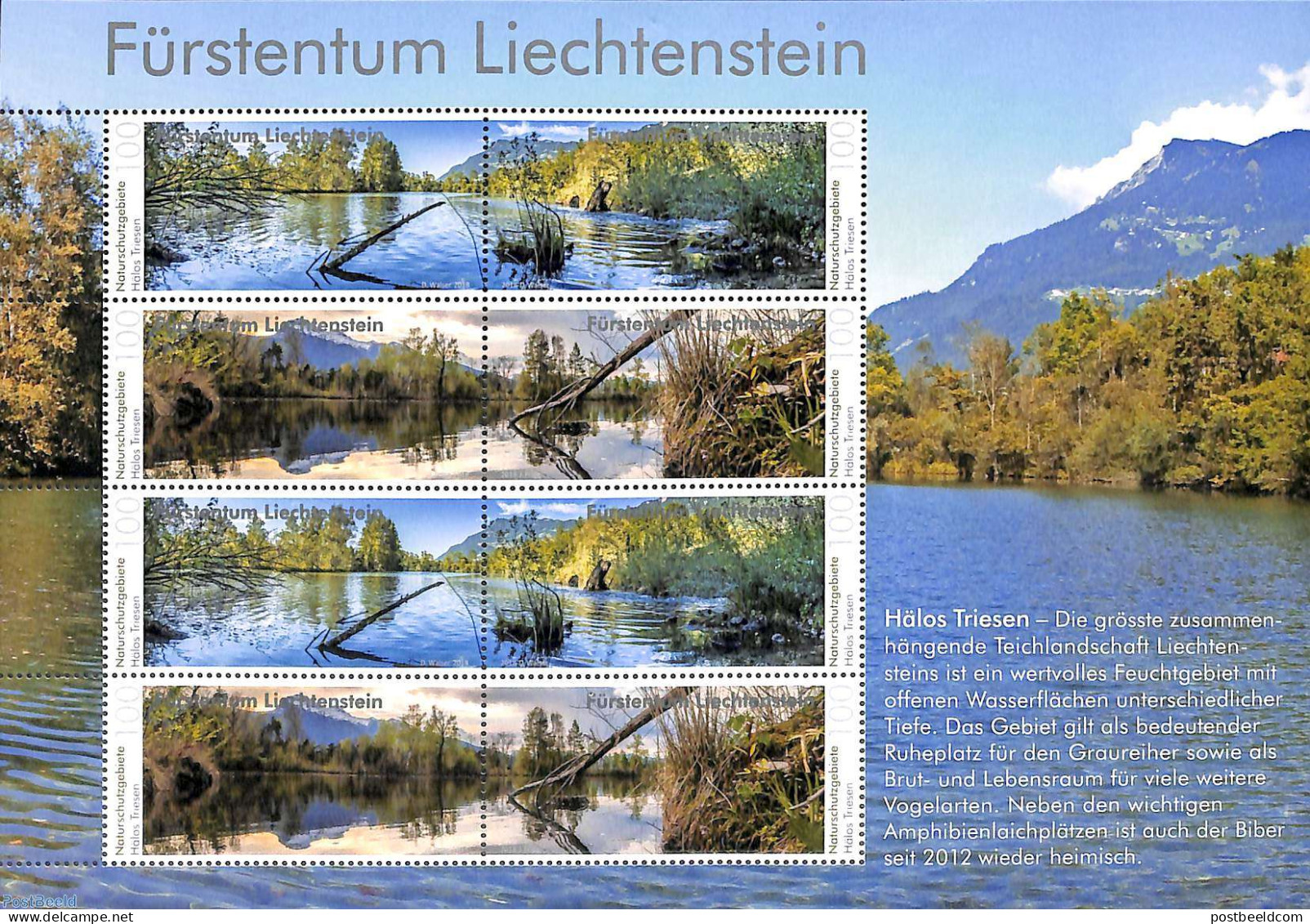 Liechtenstein 2018 Nature Reserve Halos M/s, Mint NH, Nature - National Parks - Ongebruikt