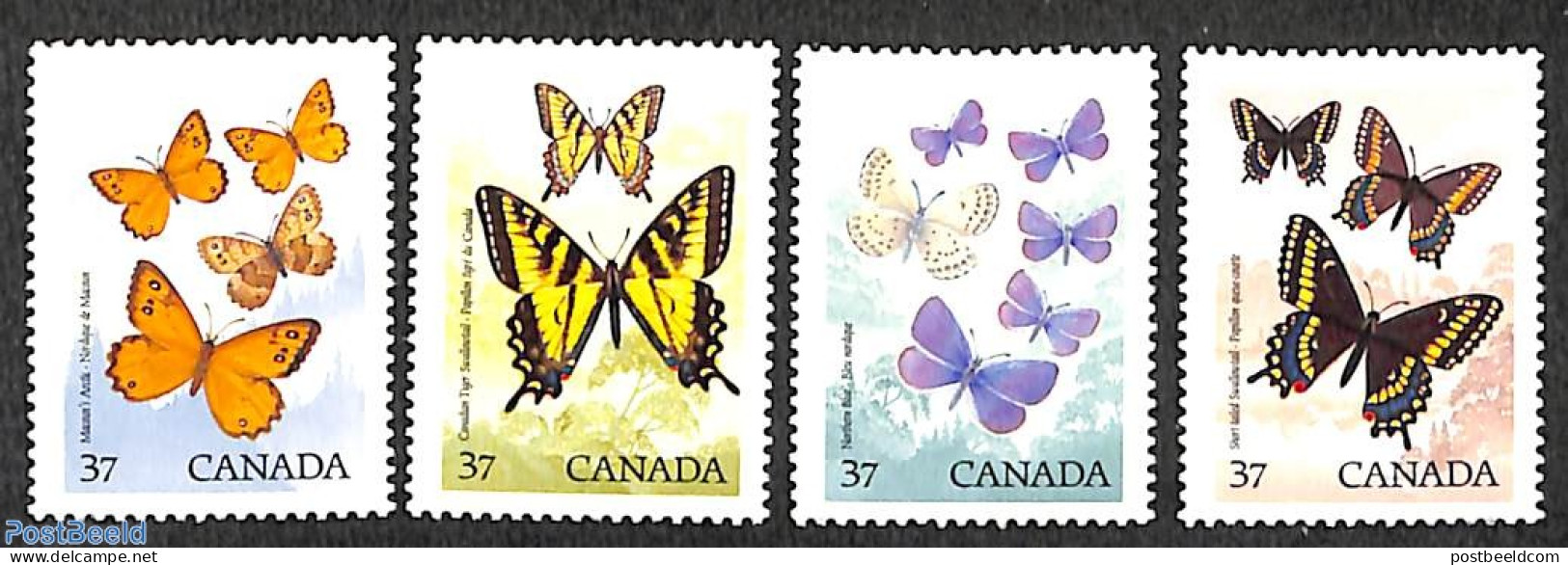 Canada 1988 Butterflies 4v, Mint NH, Nature - Butterflies - Unused Stamps
