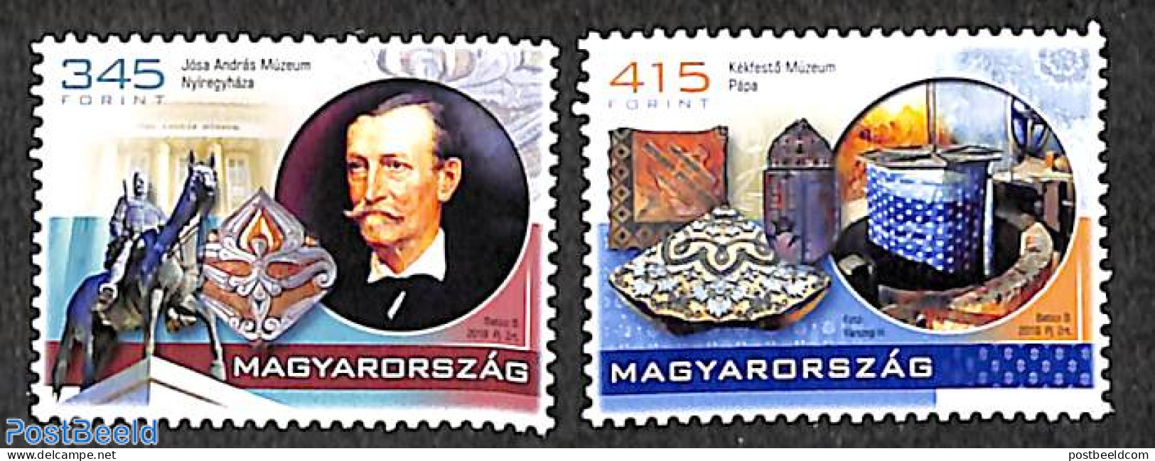 Hungary 2018 Museums 2v, Mint NH, Nature - Various - Horses - Textiles - Art - Museums - Nuevos