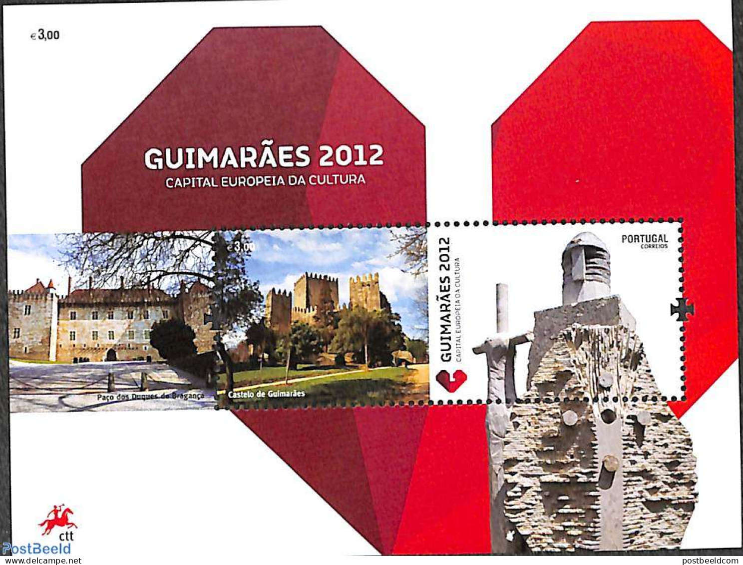 Portugal 2012 Guimaraes S/s, Mint NH, Art - Castles & Fortifications - Ongebruikt